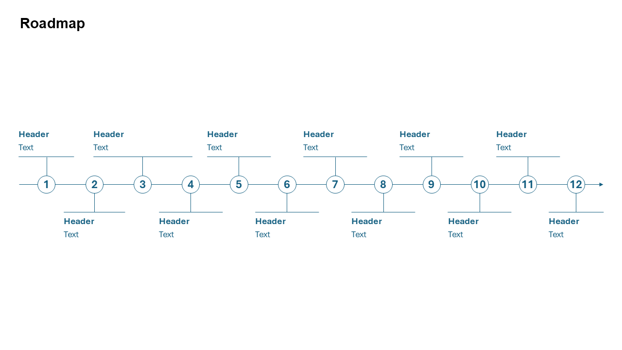 Roadmap Layout for Strategic Planning - Slidedoer